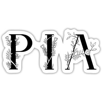 Name - Pia - Sticker size S (10 x 10 cm) - white matte - Front