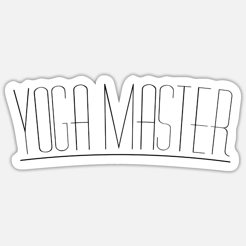 Yoga master - Sticker size S (10 x 10 cm) - white matte