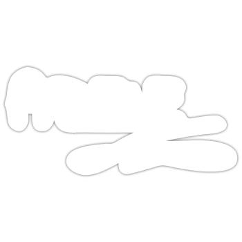 Prénom - Sticker taille S (10 x 10 cm) - blanc mat - Devant