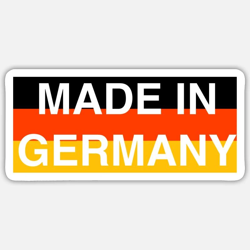 Made In Germany Tshirt Sticker size S (10 x 10 cm)