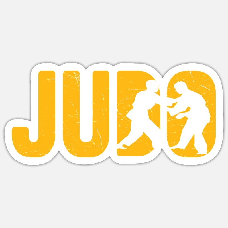 Judo - Sticker size S (10 x 10 cm) - white matte