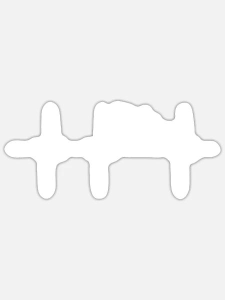 Herzschlag für Haifische - Sticker Größe S (10 x 10 cm) - Mattweiß