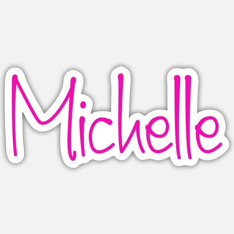 Michelle - Sticker taille S (10 x 10 cm) - blanc mat