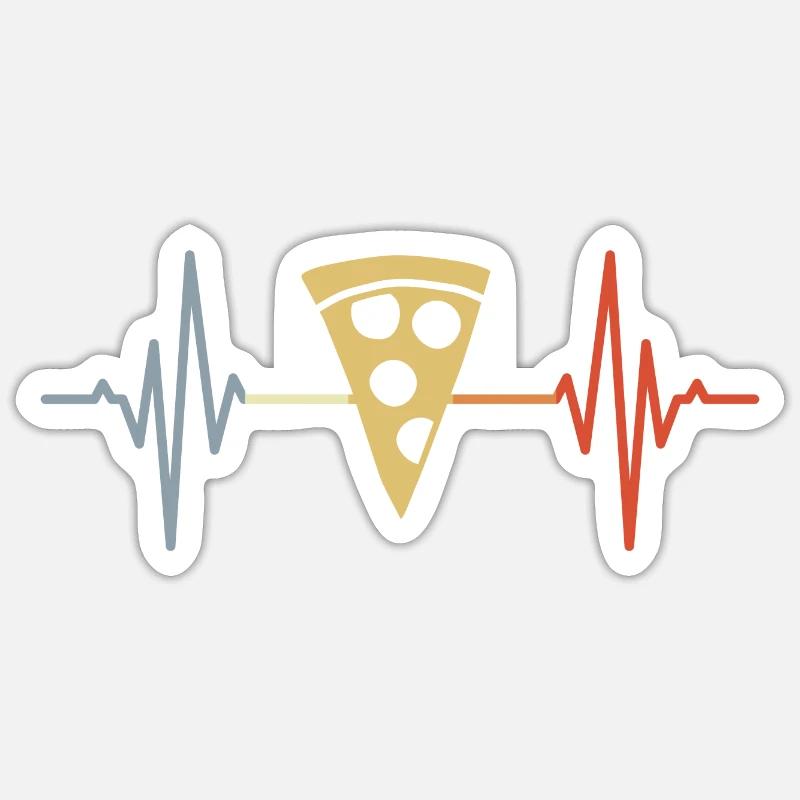 Pizza Pulse - Sticker size S (10 x 10 cm) - white matte