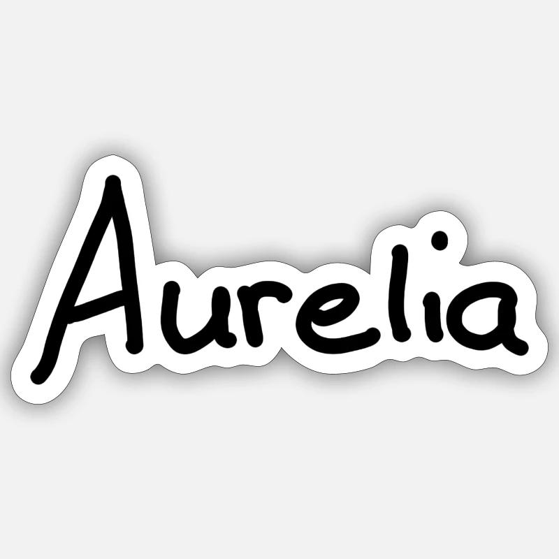 Aurelia - Sticker Größe S (10 x 10 cm) - Mattweiß