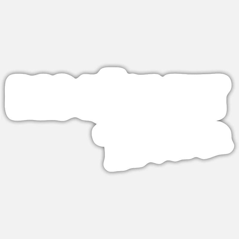 Das Böse hat Titten - Sticker Größe S (10 x 10 cm) - Mattweiß