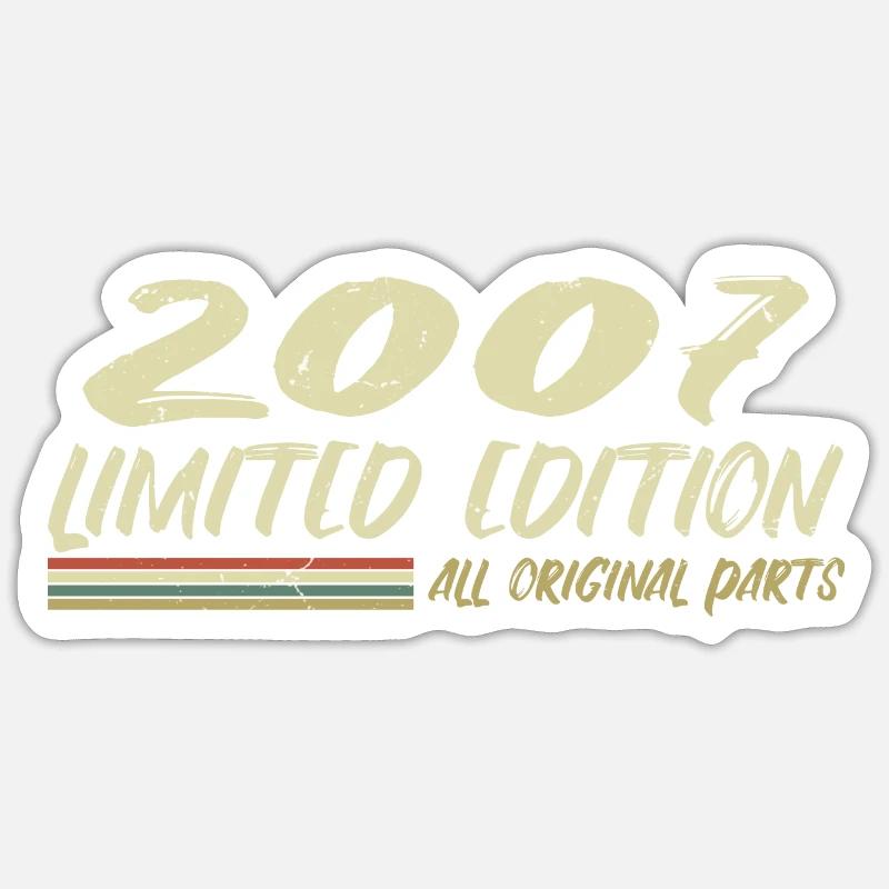 Geburtstagsgeschenk 2007 Geschenkidee 2007 Sticker Größe S (10 x 10 cm)