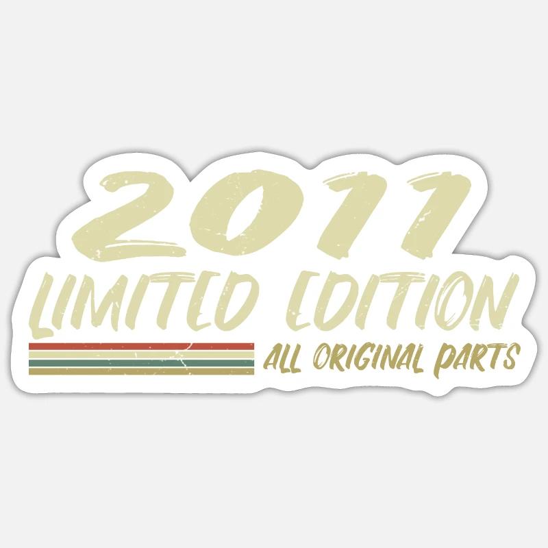 Geburtstagsgeschenk 2011 Geschenkidee 2011 Sticker Größe S (10 x 10 cm)