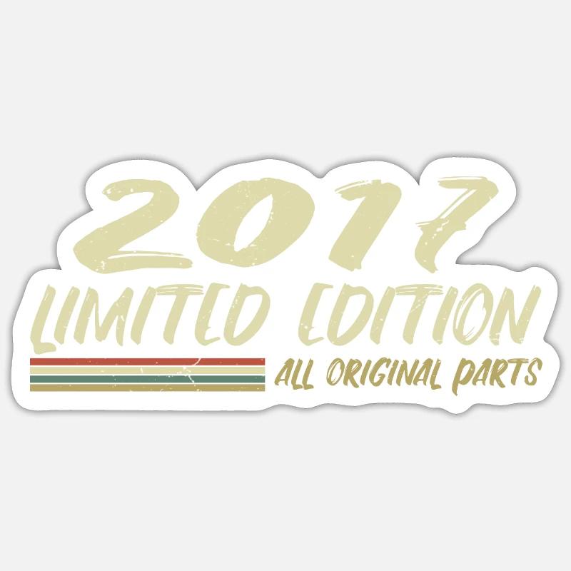 Geburtstagsgeschenk 2017 Geschenkidee 2017 Sticker Größe S (10 x 10 cm)