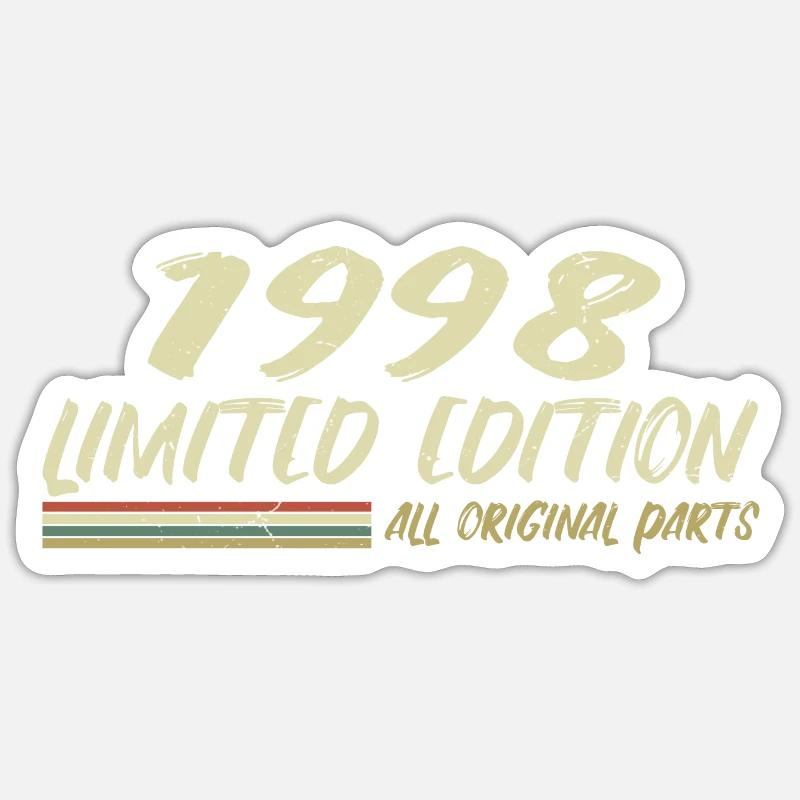 1998 Geburtstagsgeschenkidee 1998 Sticker Größe S (10 x 10 cm)