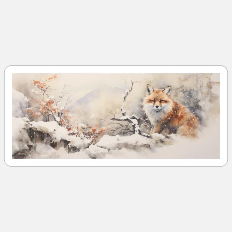 Cute Little Fox Sticker size S (10 x 10 cm)