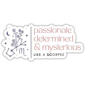 Scorpio Sternzeichen Skorpion - Sticker Größe S (10 x 10 cm) - Mattweiß - Vorne