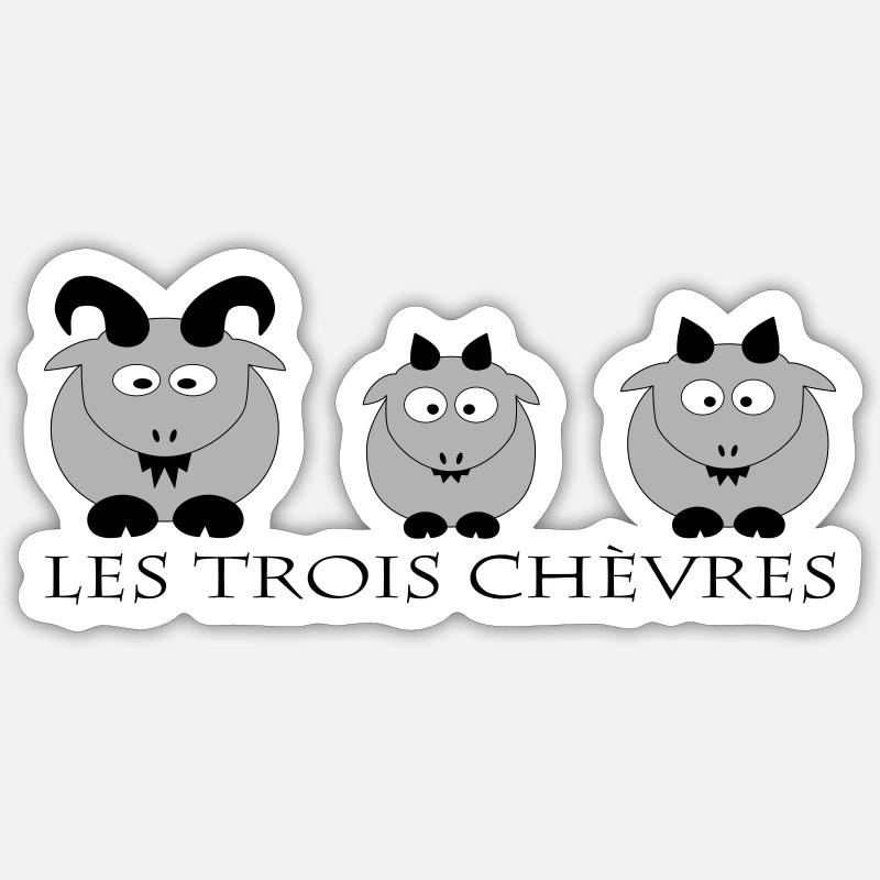 The Three Goats Sticker size S (10 x 10 cm)