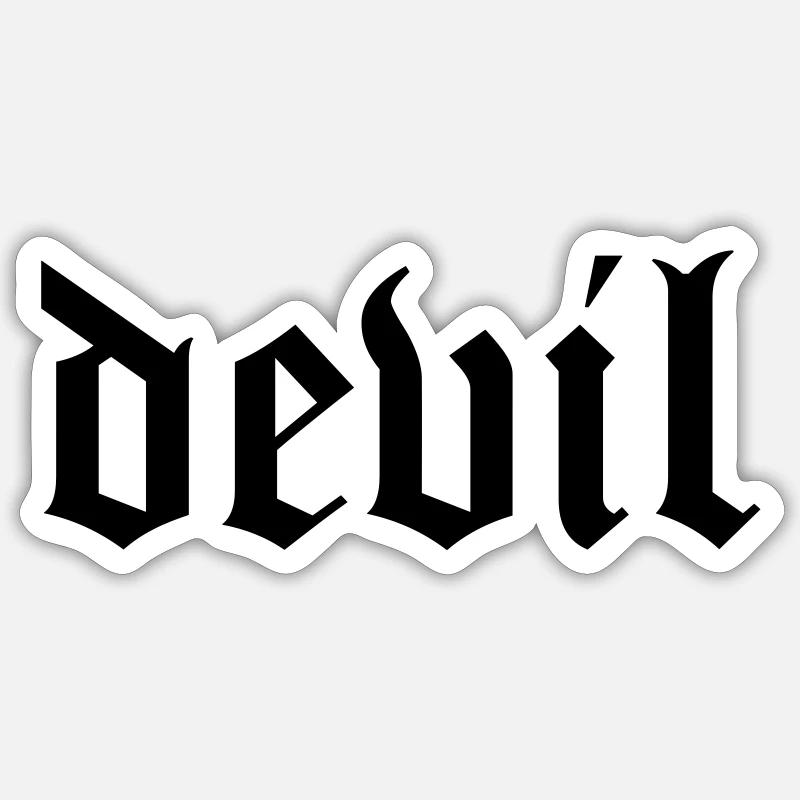 devil - Sticker Größe S (10 x 10 cm) - Mattweiß