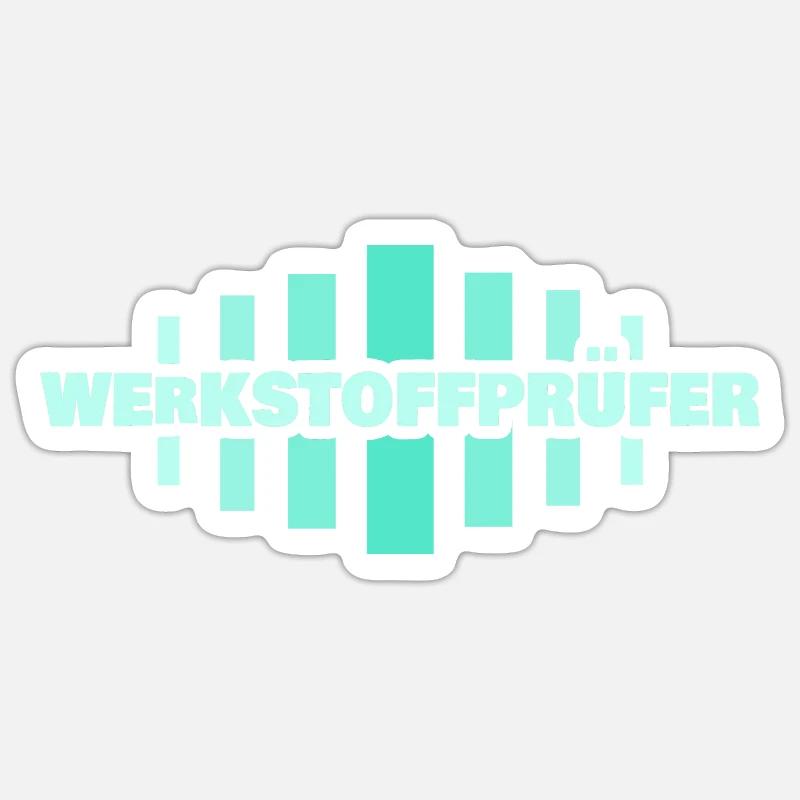 Occupation: Materials tester - Sticker size S (10 x 10 cm) - white matte