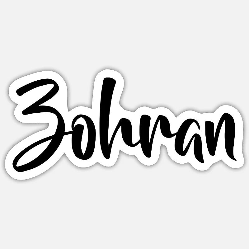 Nom - Zohran - Sticker taille S (10 x 10 cm) - blanc mat
