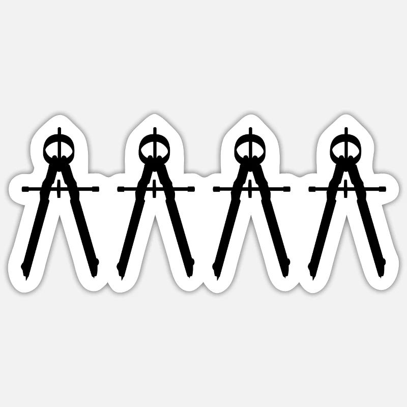 Architect Circle - Sticker size S (10 x 10 cm) - white matte