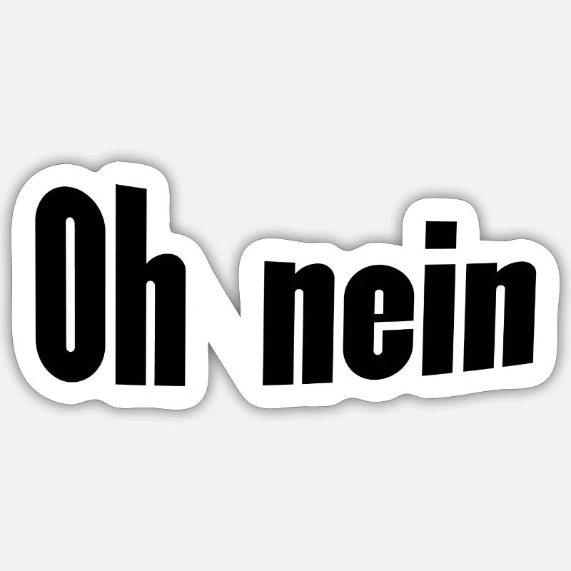 Oh non - Sticker taille S (10 x 10 cm) - blanc mat