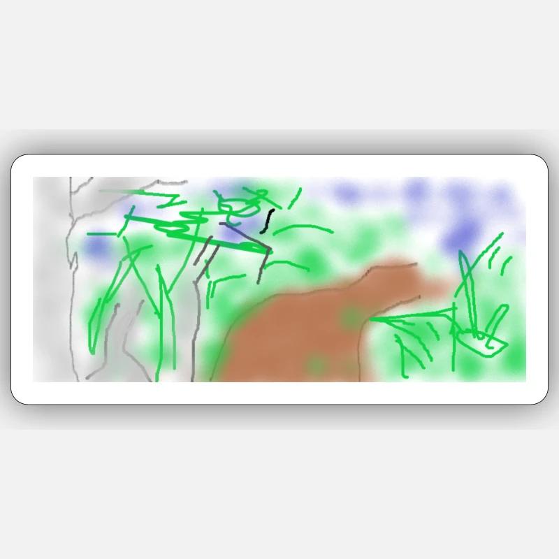 sentier - Sticker taille S (10 x 10 cm) - blanc mat