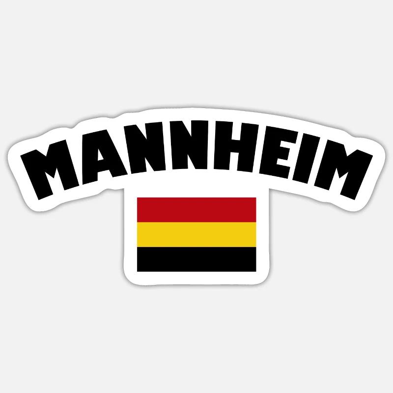 Mannheim Monnem Mannheimat - Sticker taille S (10 x 10 cm) - blanc mat