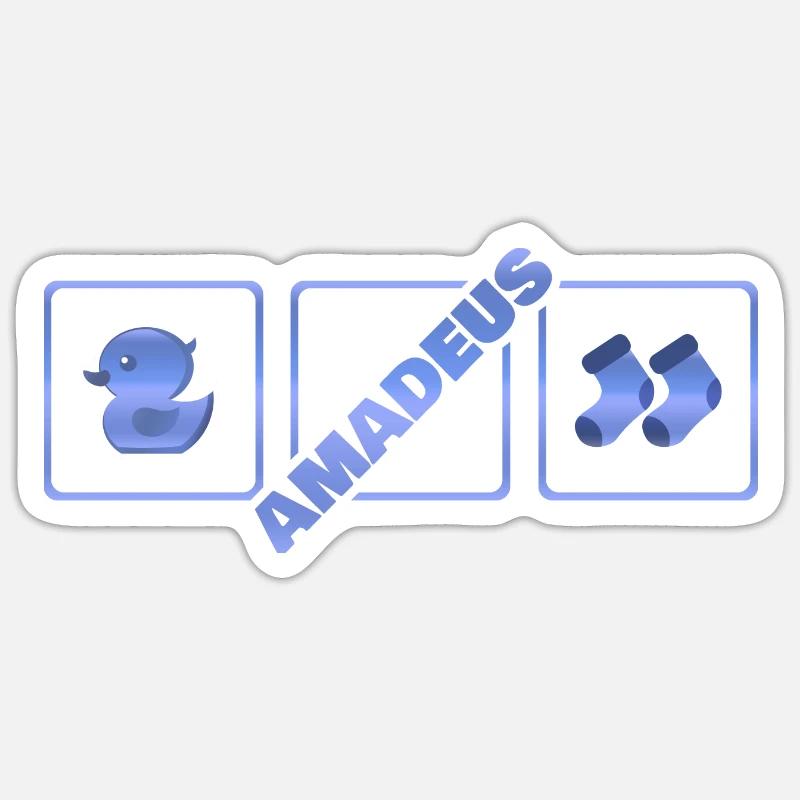 Amadeus - Sticker taille S (10 x 10 cm) - blanc mat