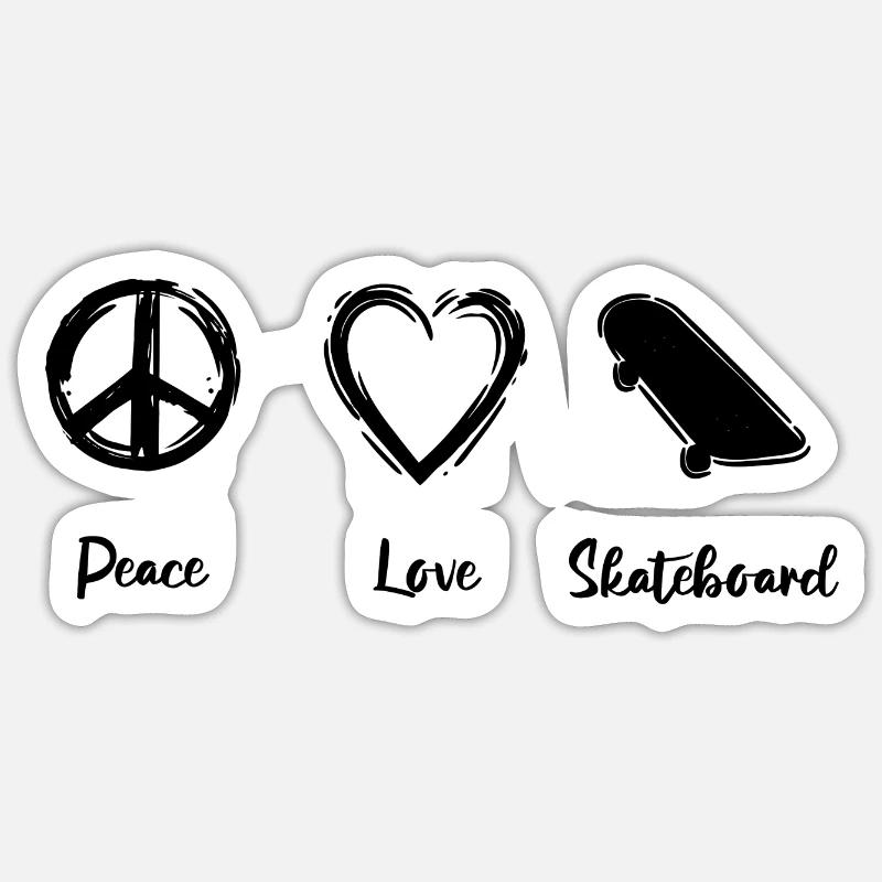 Skateboarding Motivation - Sticker size S (10 x 10 cm) - white matte