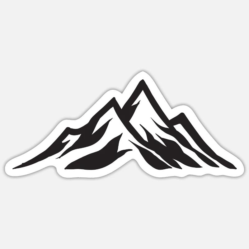 Mountains - Sticker size S (10 x 10 cm) - white matte