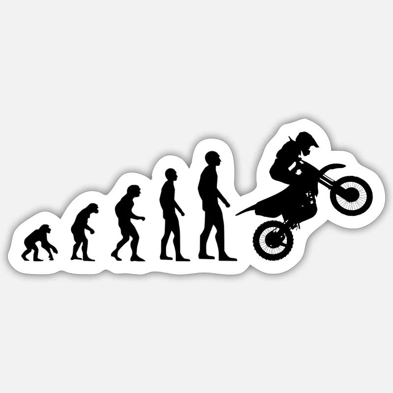 Evolution Enduro - Sticker Größe S (10 x 10 cm) - Mattweiß