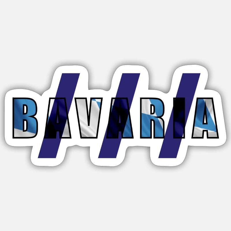 Bavière _ 04 - Sticker taille S (10 x 10 cm) - blanc mat