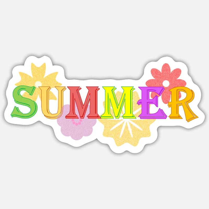 Sommer bringt Farbe Sticker Größe S (10 x 10 cm)