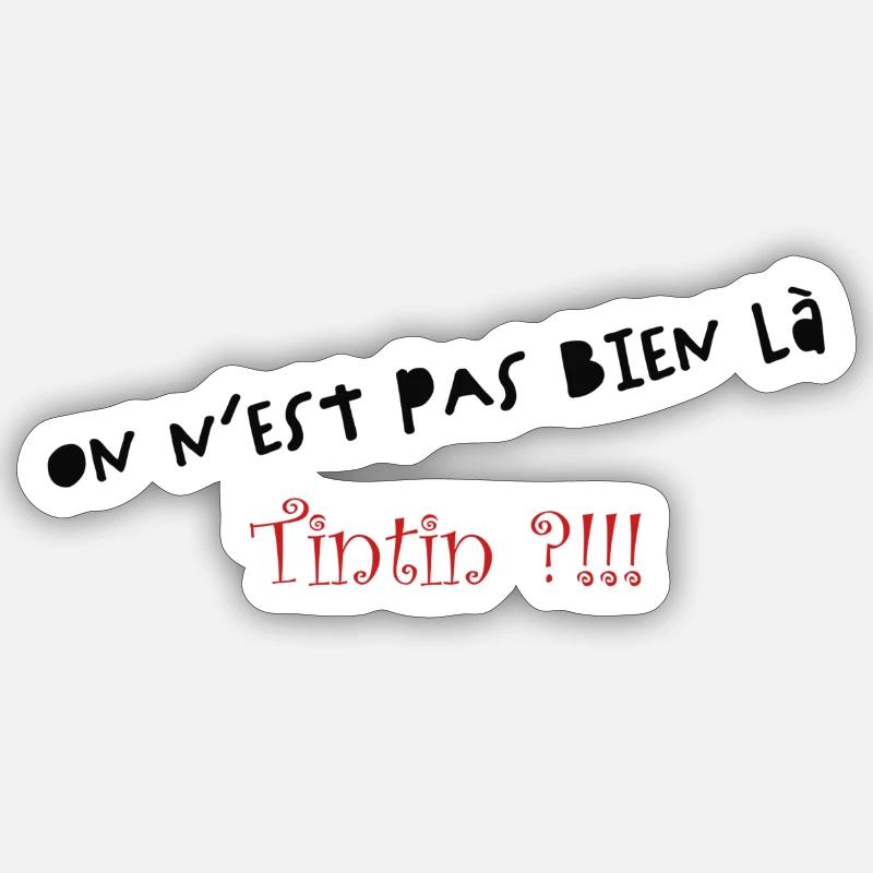 We're not here - Sticker size S (10 x 10 cm) - white matte