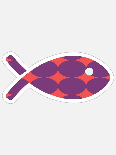 FISCH. GEDÄCHTNIS. SARDINE. APRILSCHERZ - Sticker Größe S (10 x 10 cm) - Mattweiß