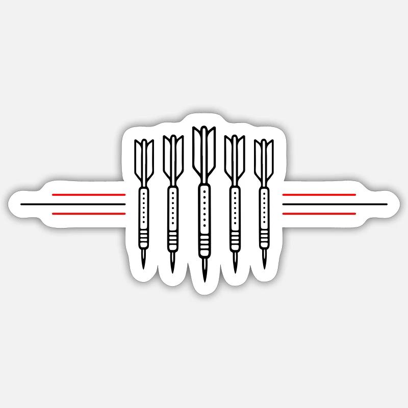 Dartpfeile Fléchettes Sport - Sticker taille S (10 x 10 cm) - blanc mat