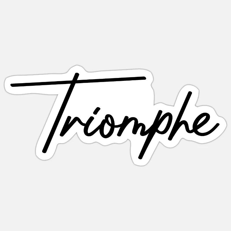 Triomphe - Sticker Größe S (10 x 10 cm) - Mattweiß