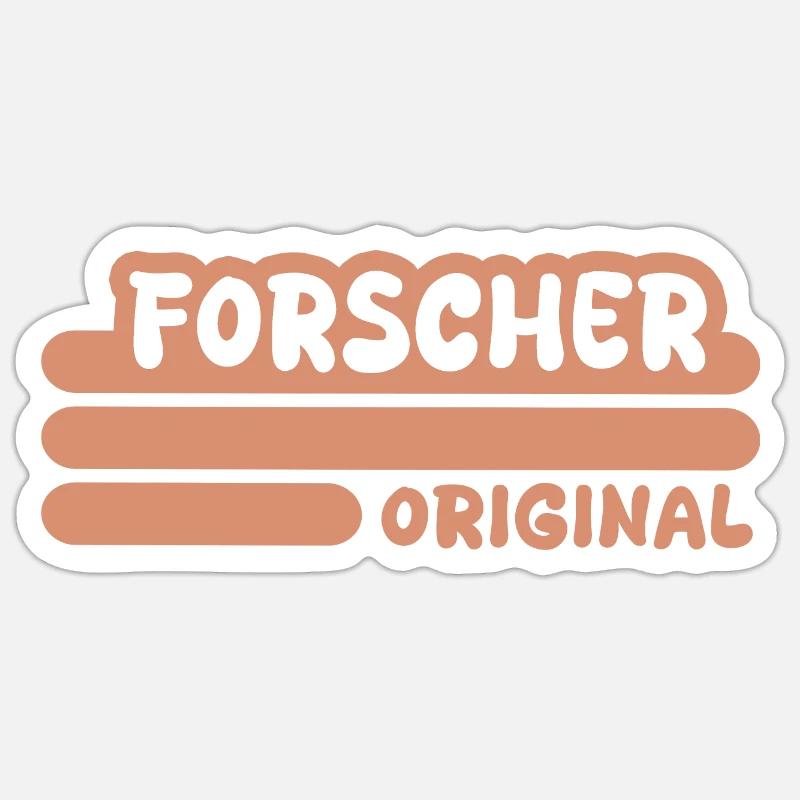 Forscher als Beruf - Sticker Größe S (10 x 10 cm) - Mattweiß
