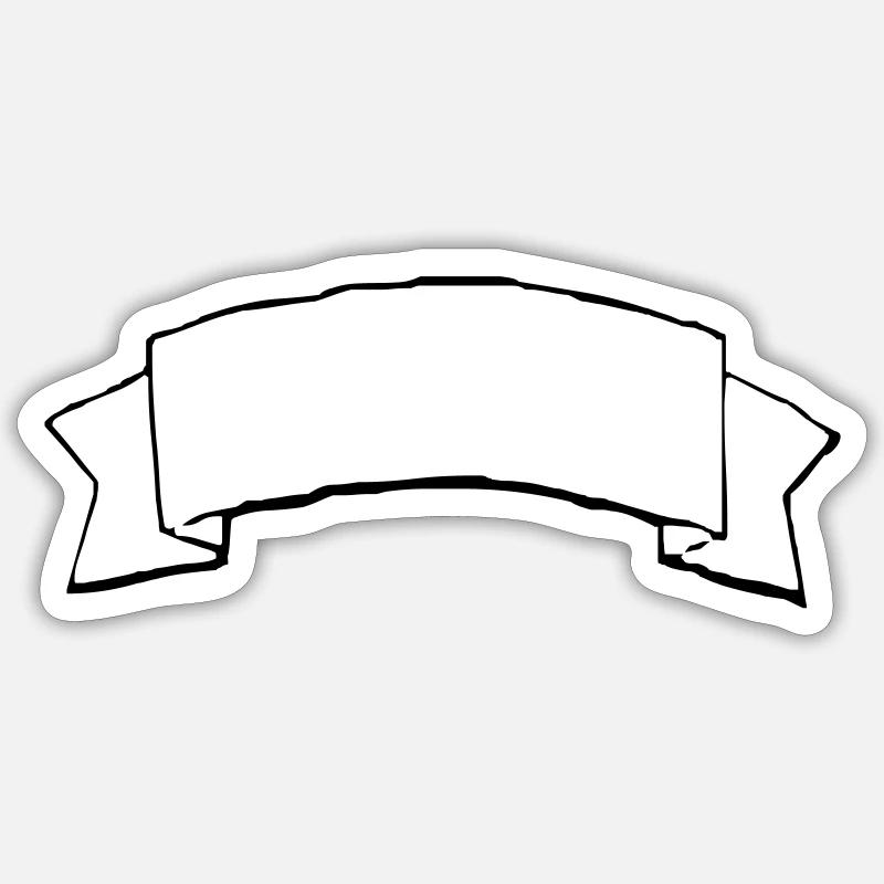 Decorative Banner, Text Frame Title/Heading Sticker size S (10 x 10 cm)