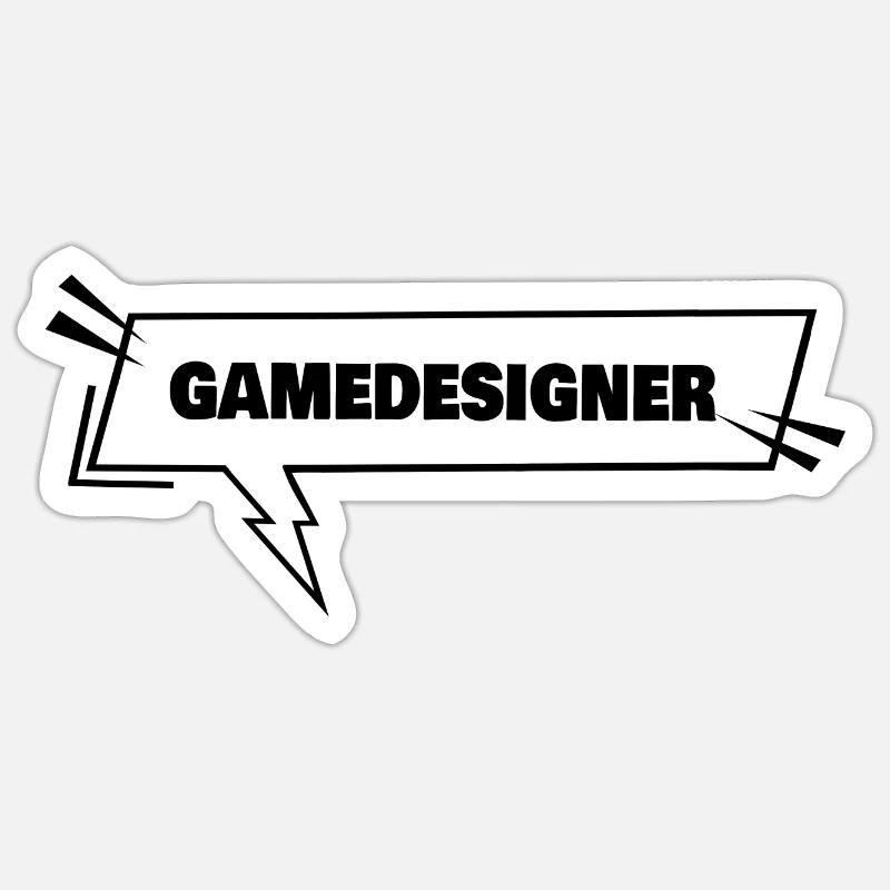 Gamedesigner als Bildung - Sticker Größe S (10 x 10 cm) - Mattweiß