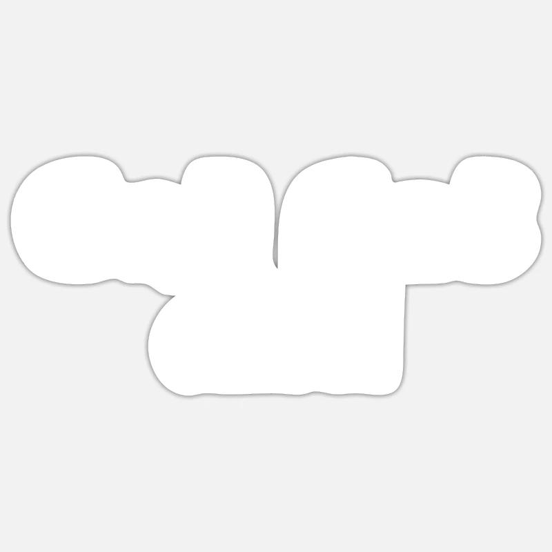 Ga3 ga3 dini - Sticker taille S (10 x 10 cm) - blanc mat
