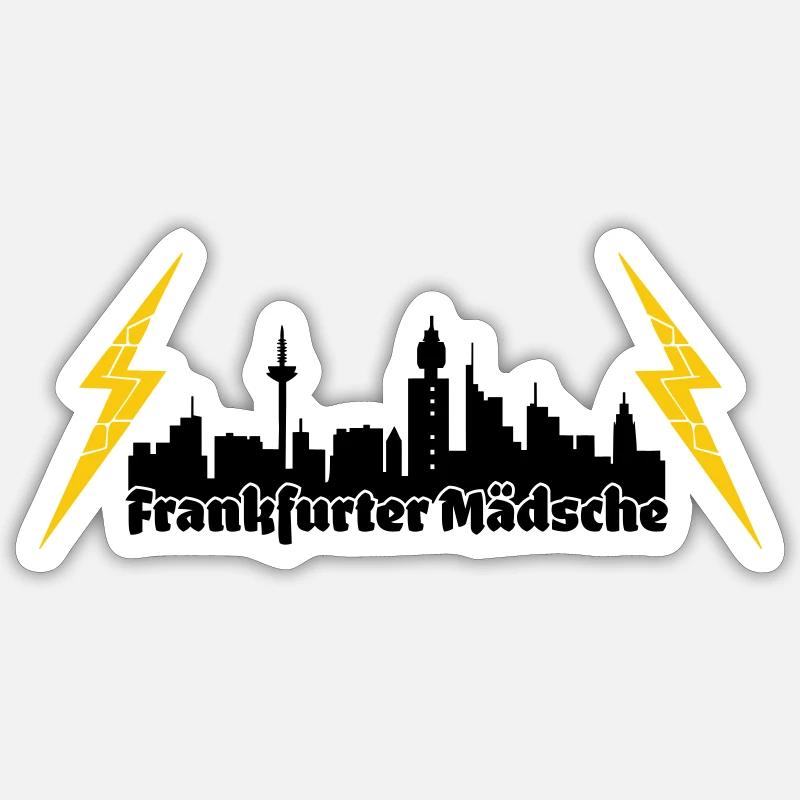 Frankfurter Maedsche ffm skyline Sticker Größe S (10 x 10 cm)