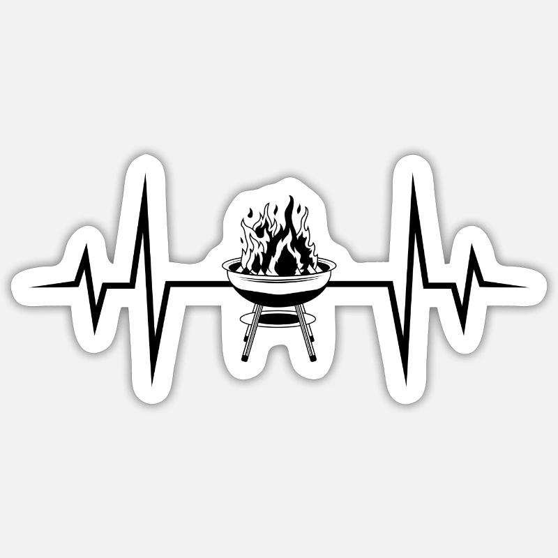 Grilling Frequency Pulse Sticker size S (10 x 10 cm)