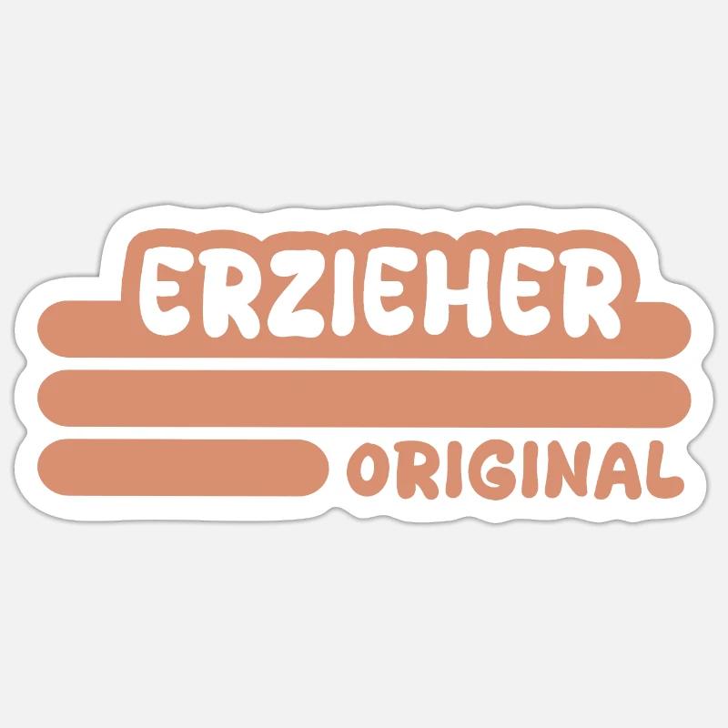 Beruf Erzieher - Sticker Größe S (10 x 10 cm) - Mattweiß