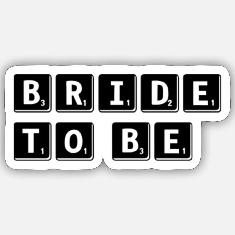 Future mariée - Braut - Sticker taille S (10 x 10 cm) - blanc mat