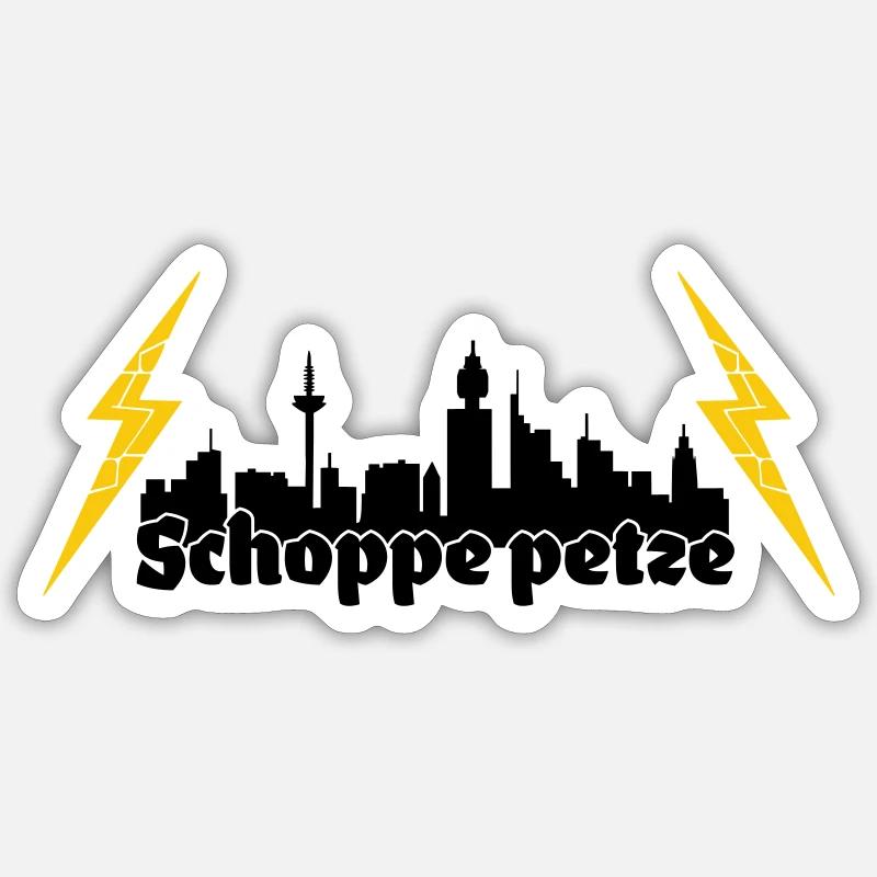 Schoppe petze ffm skyline Sticker Größe S (10 x 10 cm)