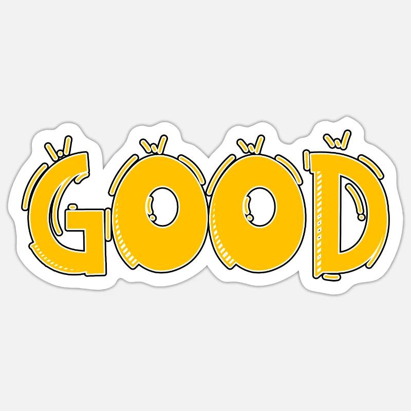 Good - Sticker Größe S (10 x 10 cm) - Mattweiß