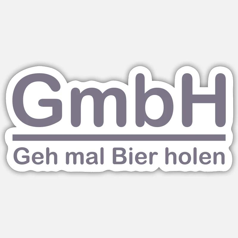 GmbH Beer Fetch - Sticker size S (10 x 10 cm) - white matte