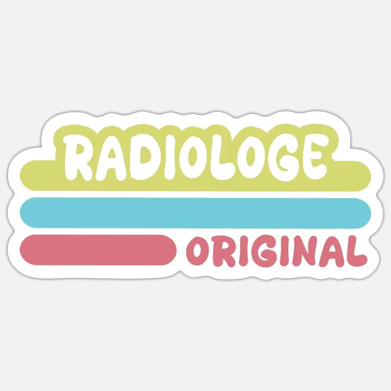 Prénom Radiologue - Sticker taille S (10 x 10 cm) - blanc mat