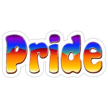 Pride - Sticker size S (10 x 10 cm) - white matte - Front