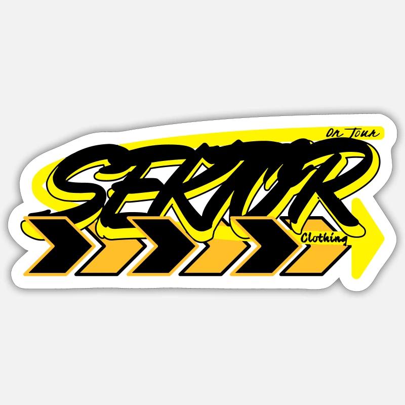 Sektor On Tour - Sticker Größe S (10 x 10 cm) - Mattweiß