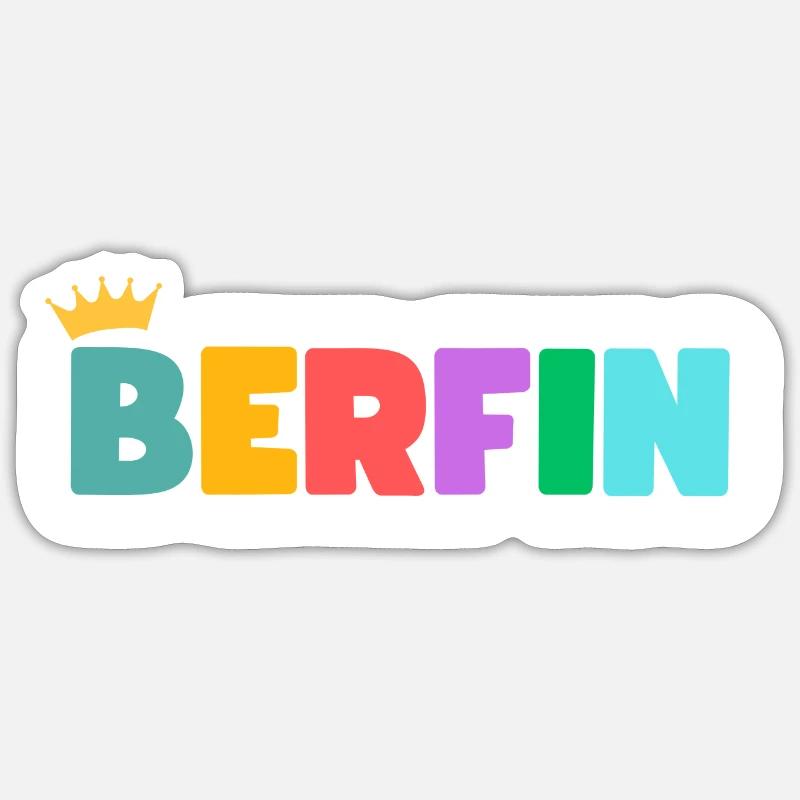 Berfin ! Personnalisable - Sticker taille S (10 x 10 cm) - blanc mat