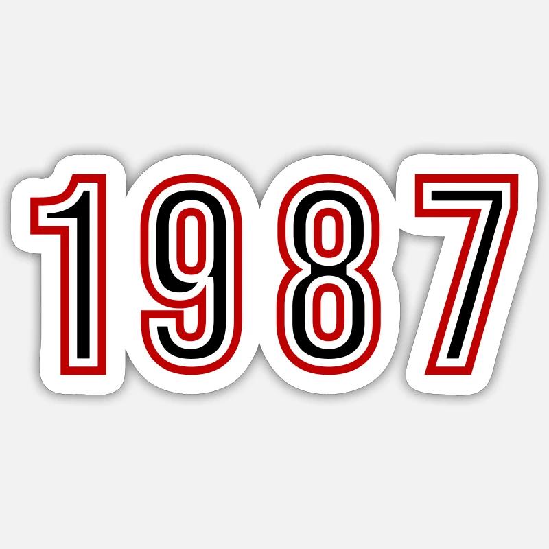 1987 Numéro de l’année Sticker taille S (10 x 10 cm)